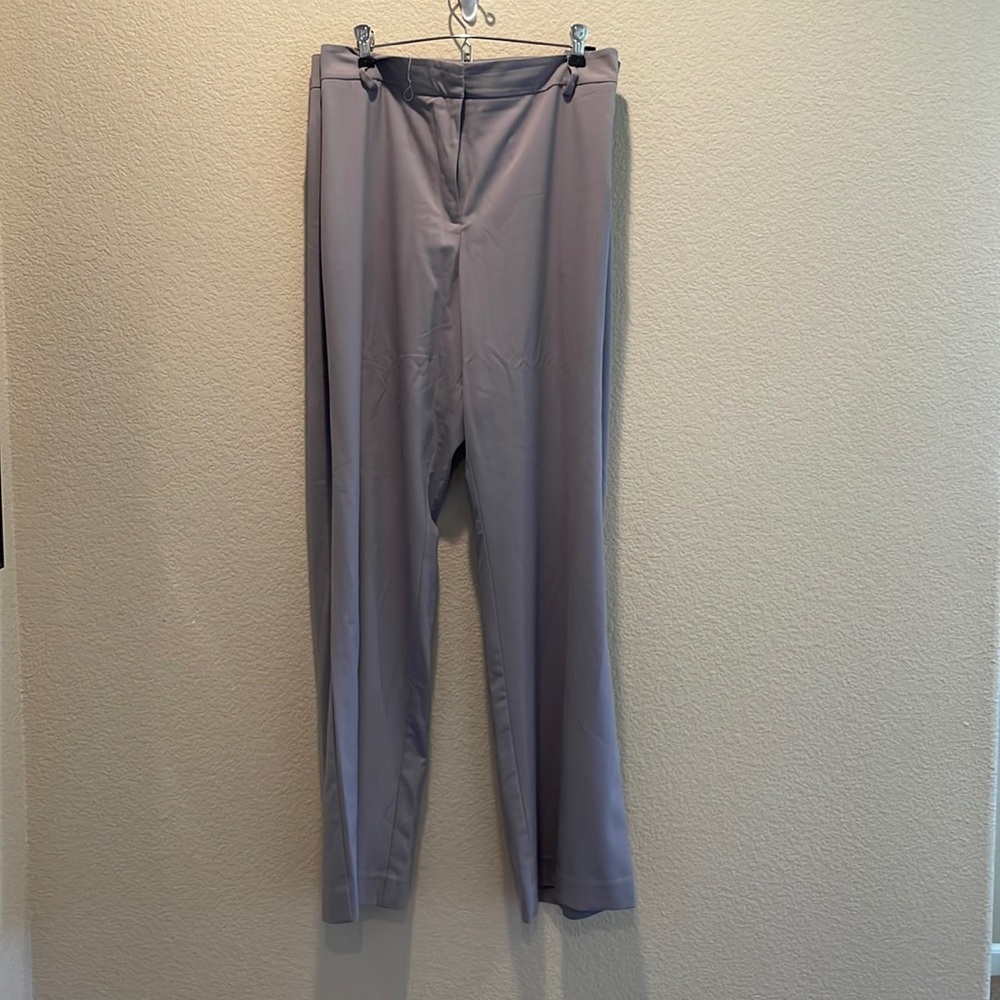 Ann Taylor, wide leg gray suit trouser pants, size 18